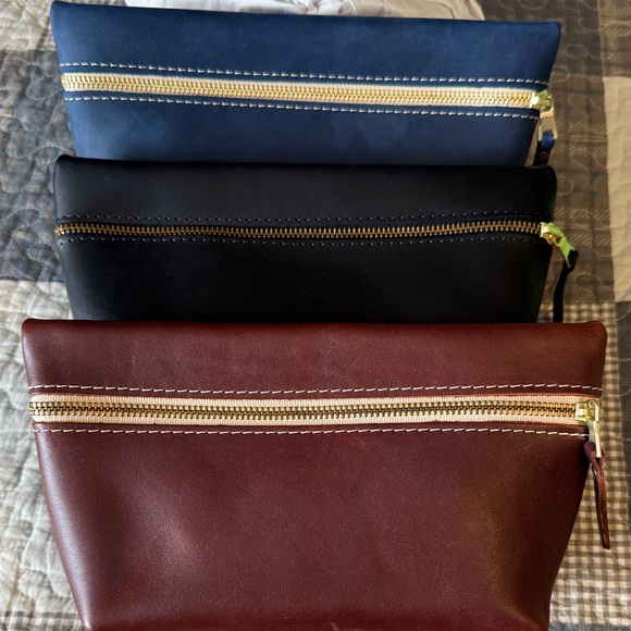 Portland Leather Handbags - PLG Classic Makeup Bag set